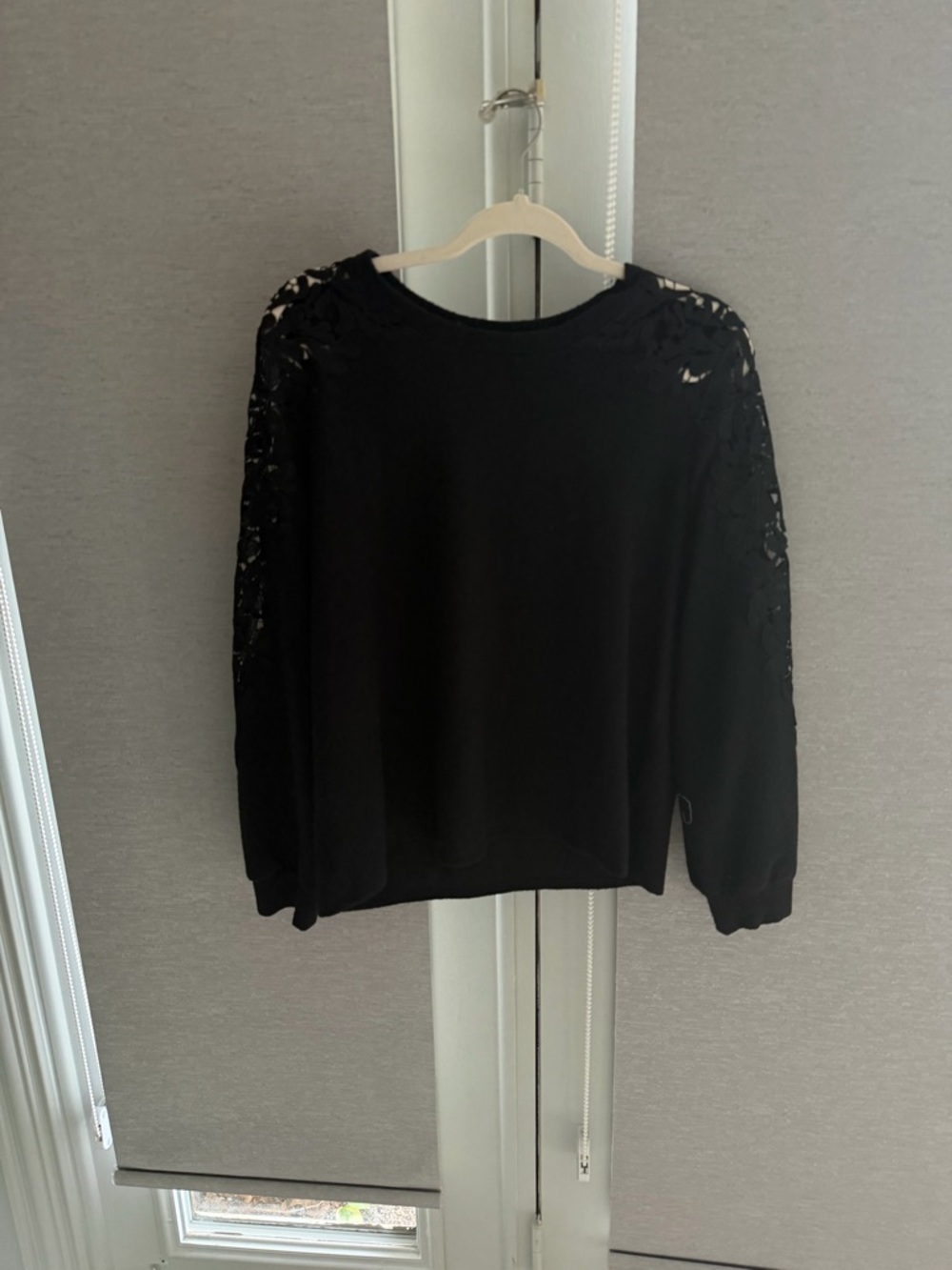 Liverpool Black Crewneck Top with Subtle Texture